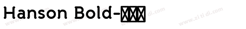 Hanson Bold字体转换